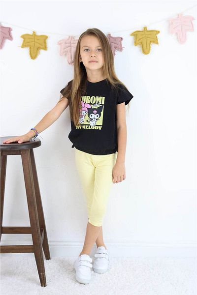 falcomini Girl's Summer T-Shirt, Leggings 2-Piece Set 2/6 Years Old