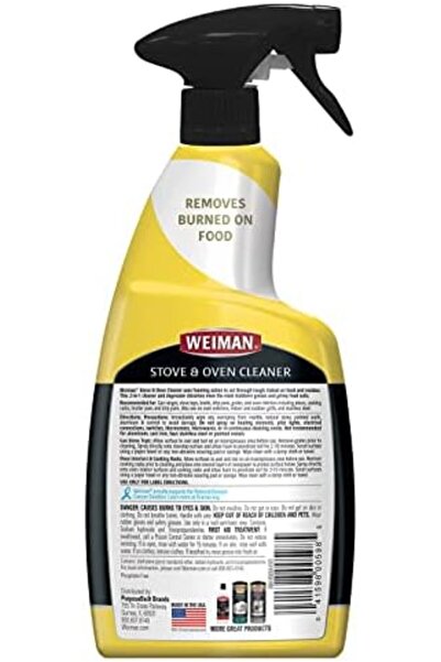 Weiman Oven & Grill Cleaner - 24 Ounce - Broiler & Drip Pans, Oven & Ceramic Grill Interiors, & BBQ