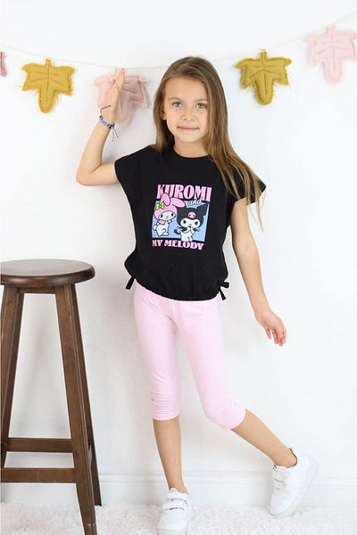 falcomini Girl's Summer T-Shirt, Leggings 2-Piece Set 2/6 Years Old