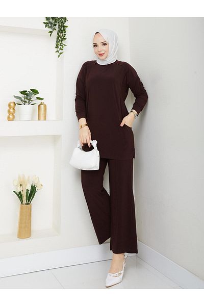 MODAMÜNASİP Our Tunic Double Pocket Detailed Erva Trousers Suit with Its Most Beautiful Colors ✨ ✨