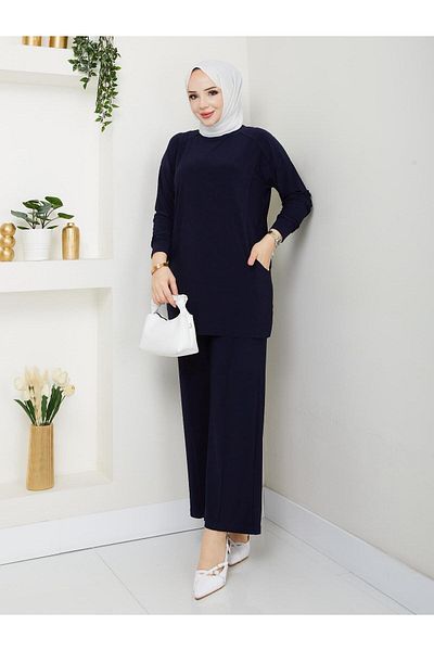 MODAMÜNASİP Our Tunic Double Pocket Detailed Erva Trousers Suit with Its Most Beautiful Colors ✨ ✨