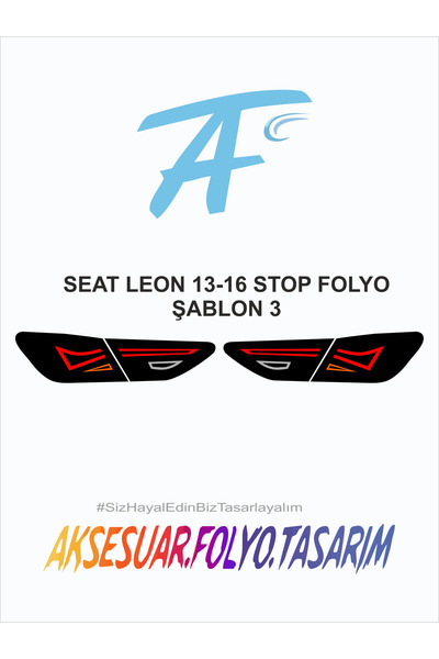 aksesuar folyo tasarım سيات ليون 2013-2016 ستوب فويل
