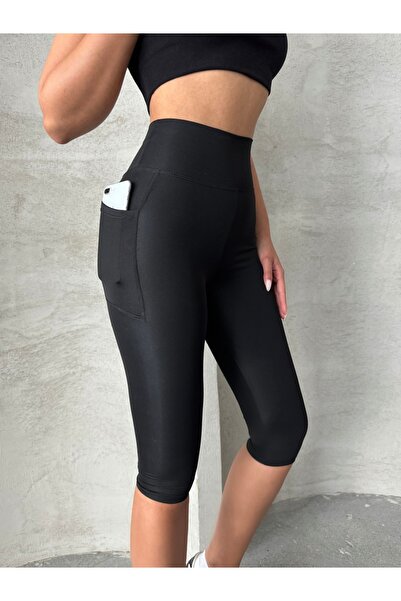 Nordmende Dámské krátké legíny s vysokým pasem a kapsami