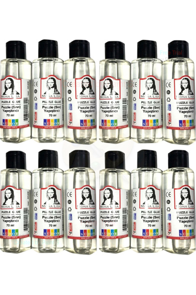 Rüya Gezegeni 12x70 ml Puzzle Yapıştırıcı Seti (Şeffaf) / SÜDOR 12 Adet Puzzl...