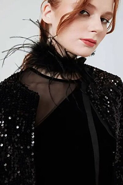 LIVOSH قلادة إكسسوارات للرقبة ذات الريش الطويل من OTRISH