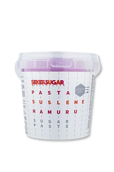 ŞEKER & SUGAR Şekersugar Şeker Hamuru Lila 1 Kg – Pasta Kaplama ve Dekoratif Süslemeler İçin