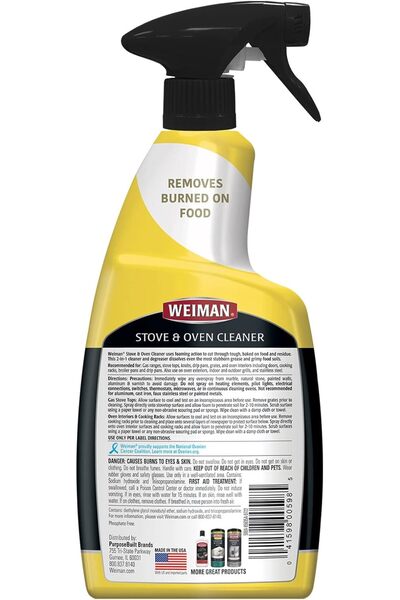 Weiman Oven & Grill Cleaner - 24 Ounce - Broiler & Drip Pans, Oven & Ceramic Grill Interiors, & BBQ
