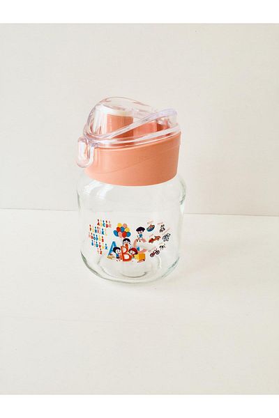 Maskeray Global 370Cc Animal, Letter and Educational Glass Flask for Kids / Pink