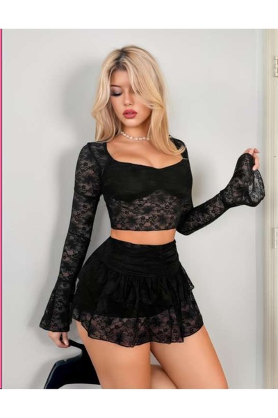 Genel Markalar SEKSİ ETEKLİ İKİLİ TAKIM ÖZEL GECELERİN SIRRI