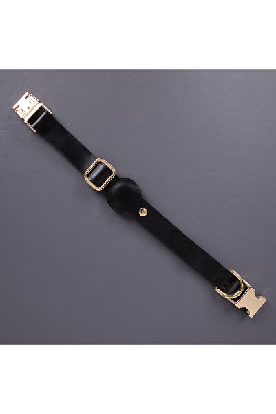 TORONATA Charlotte Hakiki Deriden El Yapımı Köpek Tasması, Apple AirTag Takip Cihazı Uyumlu