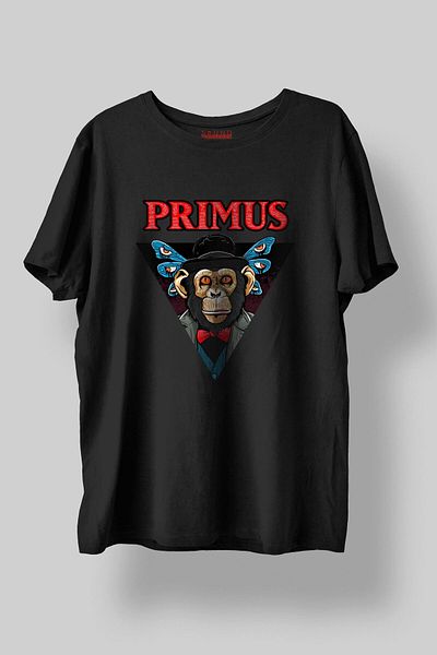 Sound Gorgeous Primus Music Printed Regular Fit Unisex Black T-Shirt 100% Cotton No:0303