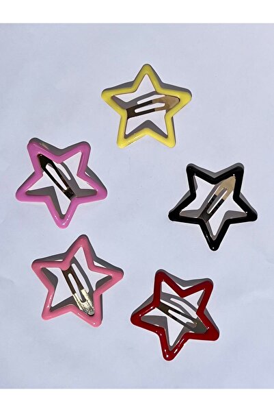 MyBalliStore Büyük Yıldız Klips Tokalar 5'li Set