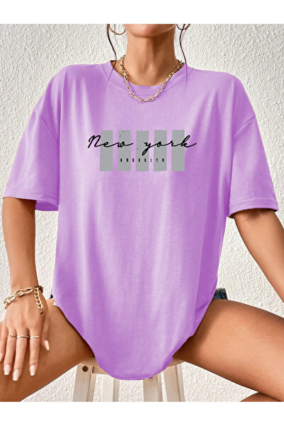 BİKOMBİNE Tricou alb cu imprimeu New York