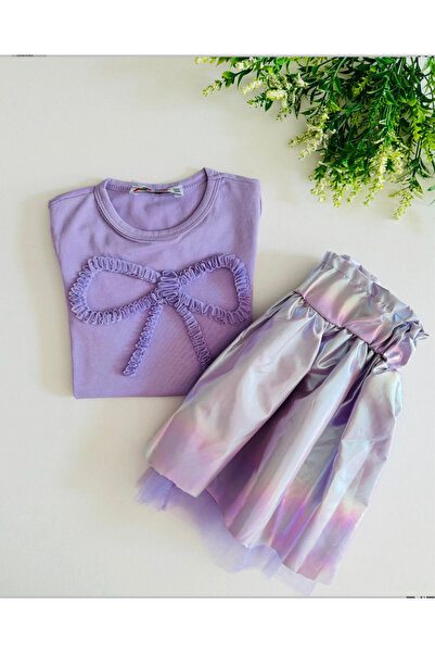 Kokosh kidss Kız çocuk parlak etekli fiyonklu özel gün takım