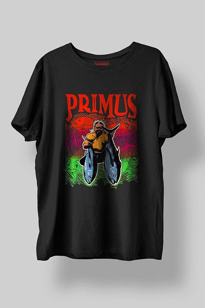 Sound Gorgeous Primus Music Printed Regular Fit Unisex Black T-Shirt 100% Cotton No:0299