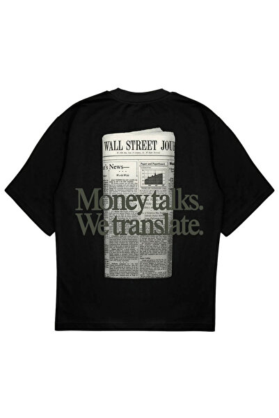 SVART WEAR WALL STREET tricou supradimensionat Tricou bani vorbesc noi le tra...