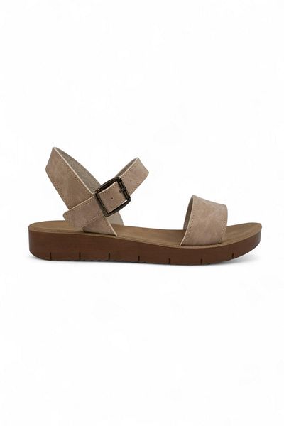 Qramed Orthopedix Single Strap Comfortable Women's Sandals Qr25201 Beige