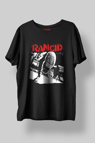 Sound Gorgeous Rancid Music Printed Regular Fit Unisex Black T-Shirt 100% Cotton No:0317