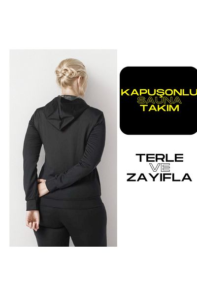 korsefabrika trend mood store Hooded Zippered Long Sleeve SAUNA - Thermal Top and Leggings Set