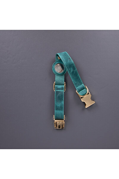 TORONATA Charlotte Hakiki Deriden El Yapımı Köpek Tasması, Apple AirTag Takip Cihazı Uyumlu