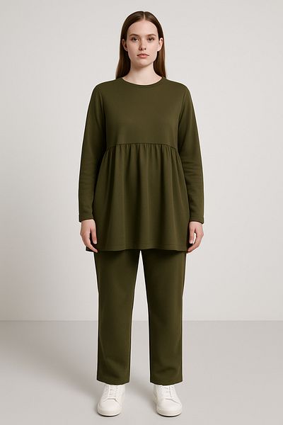 BUTİK AYVİTRİN Women's Sleeves Button Detail Suit