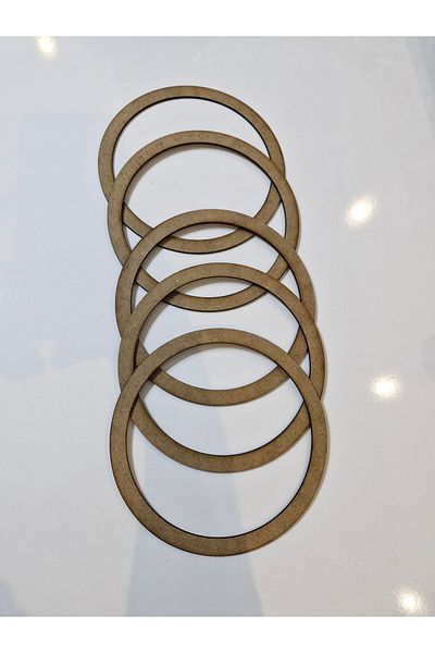 Sözen Home Design Sözen Home MDF brut fără șuruburi, 30 cm diametru, set de 5 bucăți de scripete pentru prădător de vise și tricotat macrame