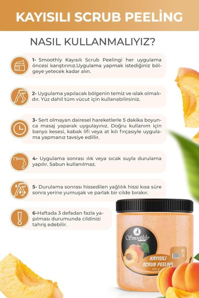 Smoothly Apricot Flavored Peeling - Anti-Ingrown Hair and Moisture Bomb Body Peeling