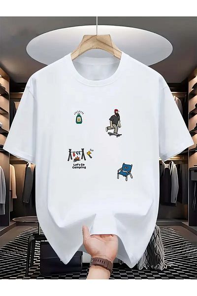 MANCY Large Size Unisex Printed Oversize T-Shirt
