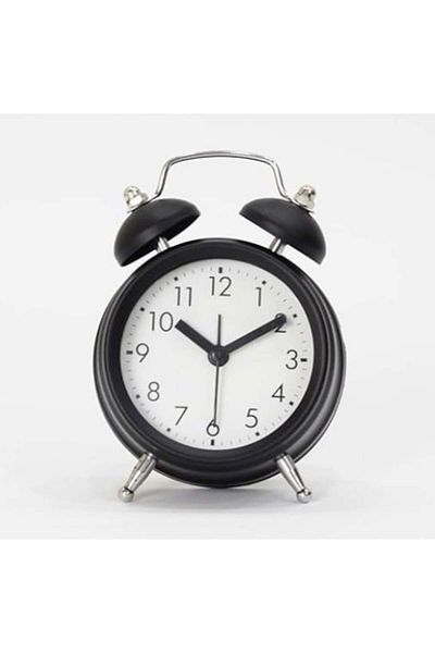 SyaMAG Vintage Alarm Clock, Black, 16x12 cm