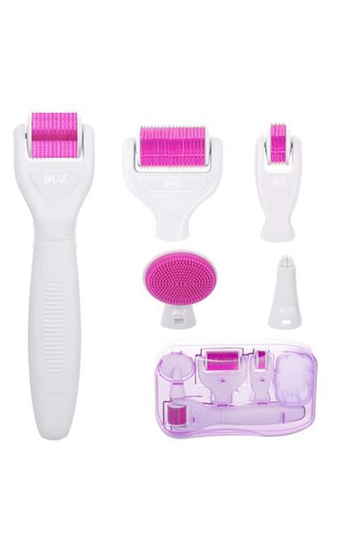 FOXMAG24 Set de masaj facial cu ace dermaroller din titan pentru masaj și regenerare