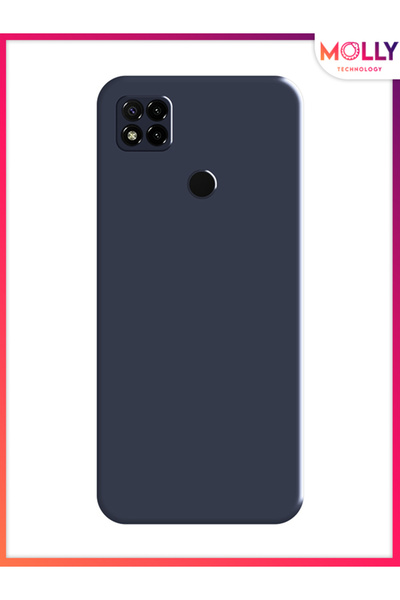 Molly Xiaomi Redmi 9C İçin Gece Mavisi Liquid İçi Kadife Silikon Kılıf