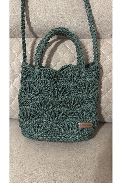 İlmek Dünyası Midye model el örgüsü çanta