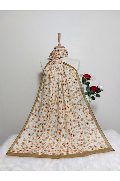 REMOMODA Patterned Soft Cotton Shawl