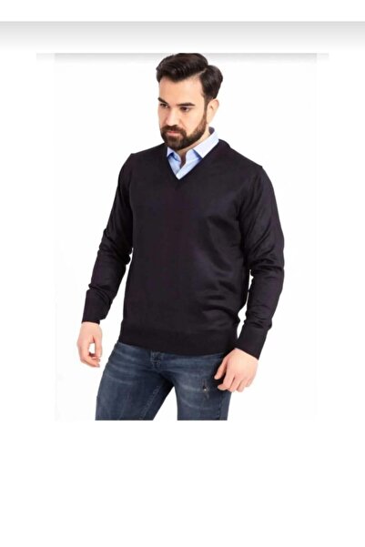 BAGİSTA BUTİK Tricotaje subțiri de lână pentru bărbați, tricotat, cu decolteu...