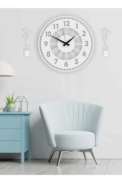 mrchediyesepeti Wall Clock and Ornaments Very Stylish Gift Set of 3