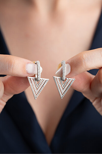 Silvano Jewelry 925 Ayar Gümüş Trend Model Küpe