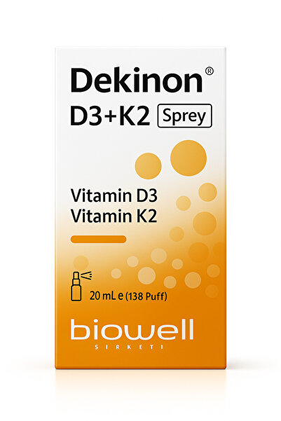 Biowell Dekinon D3+k2 Vitamini Sprey 138 Puff 20 Ml
