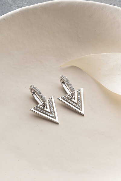 Silvano Jewelry 925 Ayar Gümüş Trend Model Küpe