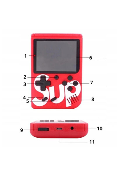 FOXMAG24 SUP Game Box console, 400 games, volume wheel, 3.0" LCD screen