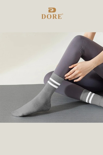 Dore Original Unisex 3 Pairs Premium Sports Sweat-Absorbing Breathable Cotton Long Conch Tennis College Sports Socks