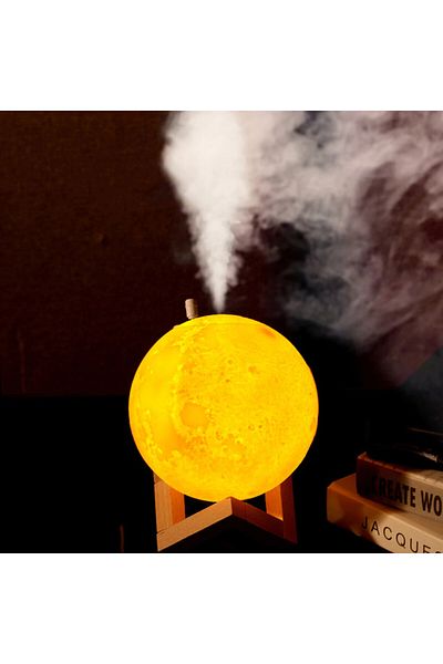 FOXMAG24 Humidifier 2-in-1 night light humidifier with battery/plug operation, 3D moon