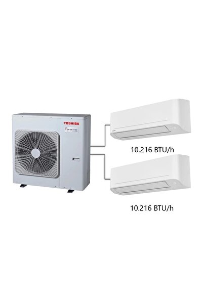 Toshiba 2M Multi Split Klima 10.000+10.000 BTU/h A+++