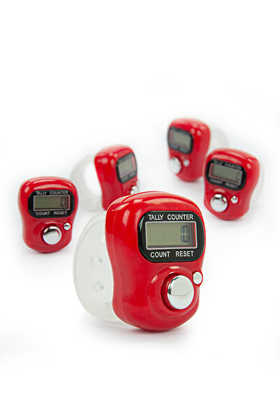 semazen 5 Pieces Digital Chanting Meter Prayer Beads Red