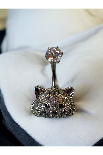 Takayrum Steel Teddy Bear Detailed Belly Piercing