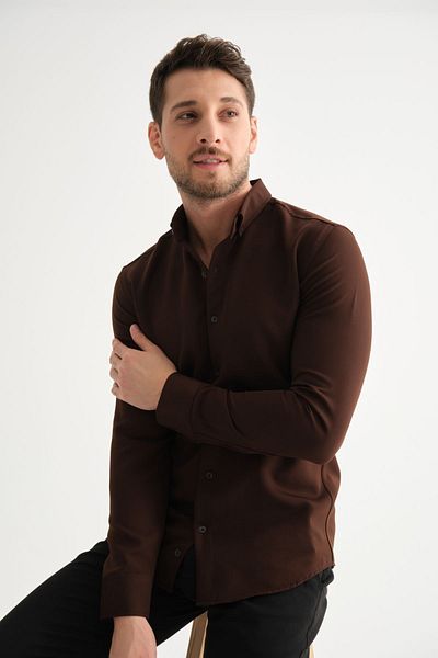 Redline Ανδρικό πουκάμισο - Flex Slim Fit, Μαλακός ιδρώτας, Εύκολο Σιδέρωμα, Αναπνεύσιμος