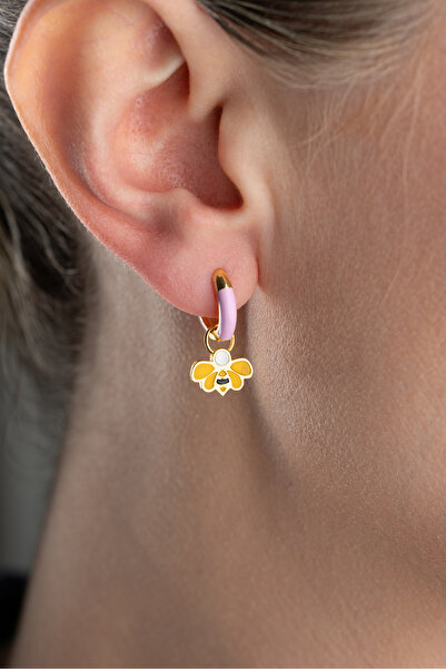 Silvano Jewelry 925 Ayar Gümüş Bal Arısı Çocuk Küpesi