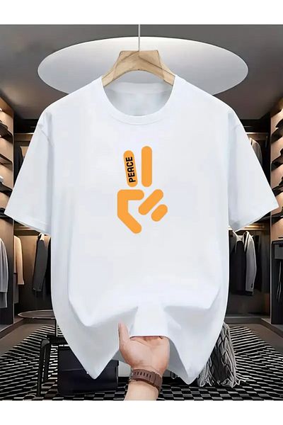 MANCY Unisex Peace Printed Oversize T-Shirt