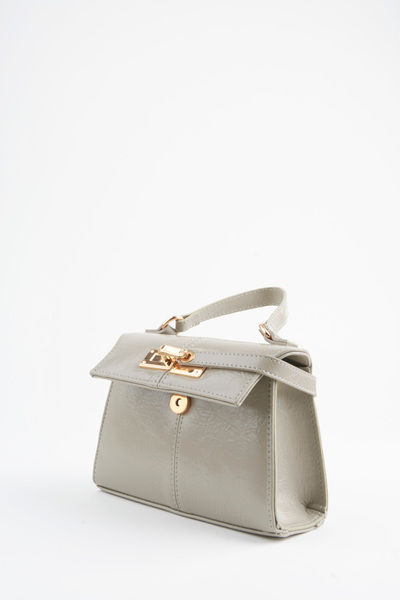 Vivaq Women's Narcissus Dark Çağla Design Lock Snap Closure Faux Leather Lined Handbag and Shoulder Bag