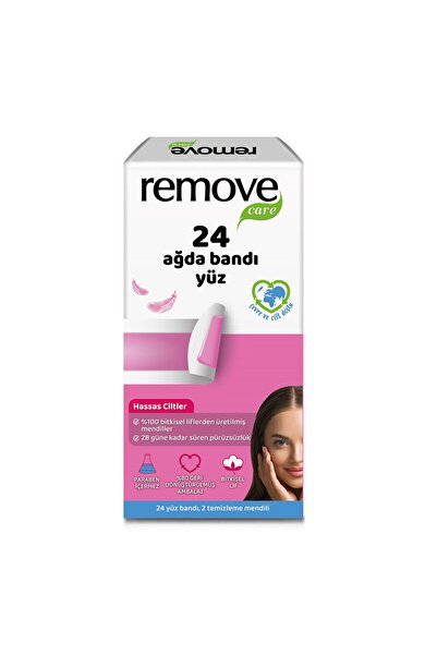 remove Care Yüz Ağda Bandı Hassas Ciltler 24'lü 4 ADET