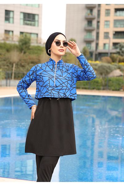 KXSPOR Kx - Hijab Swimsuit-Parachute Full Covered Hijab Swimsuit - Sea and Pool Hijab Swimsuit
